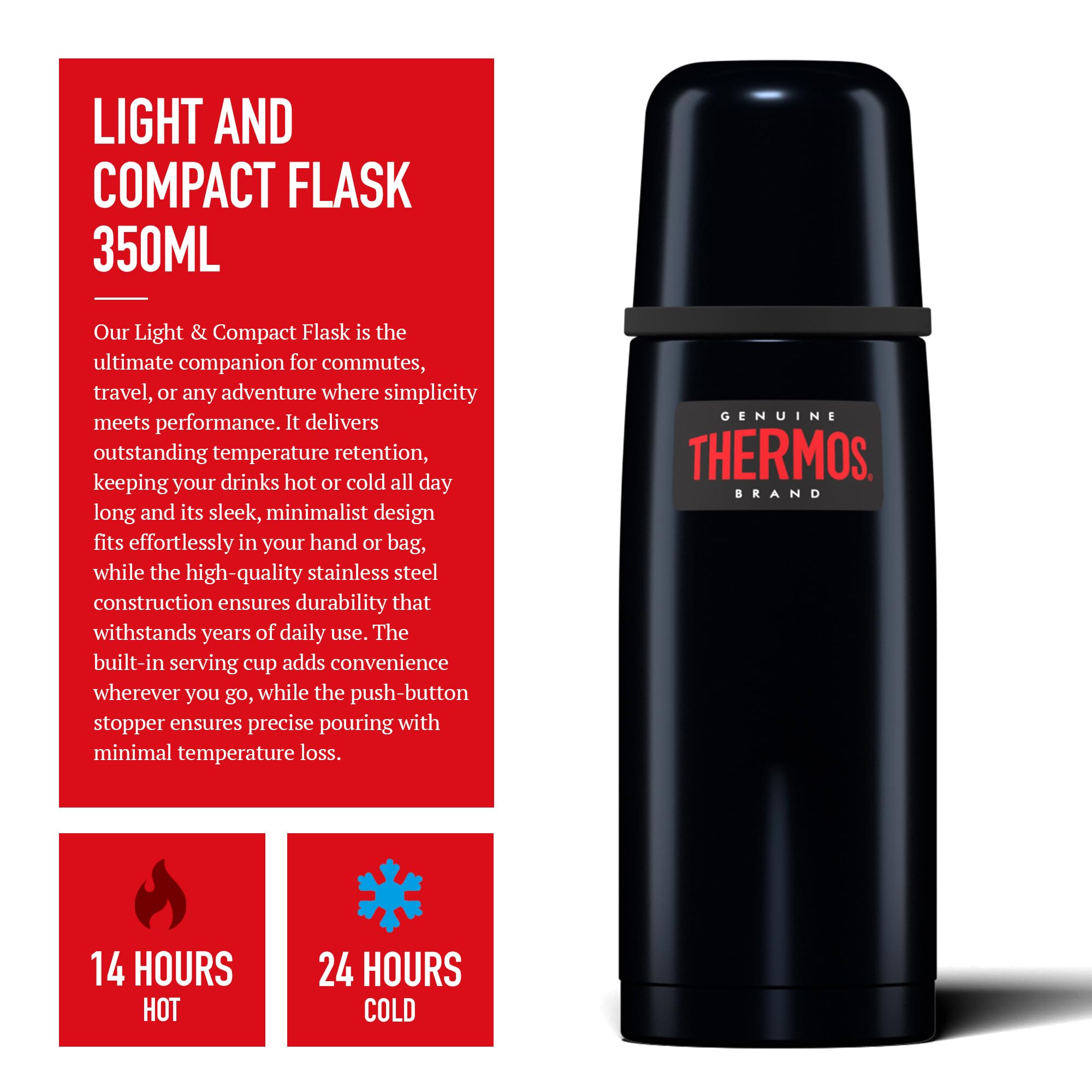 Amazon.com | Thermos Light and Compact Flask, Stainless Steel
